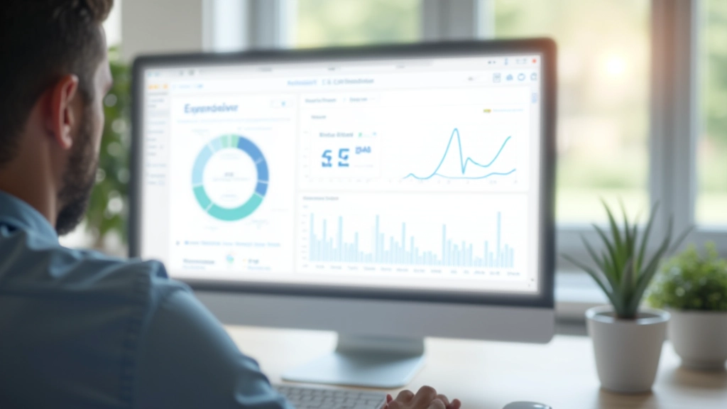 Finanční graf a statistiky na monitoru