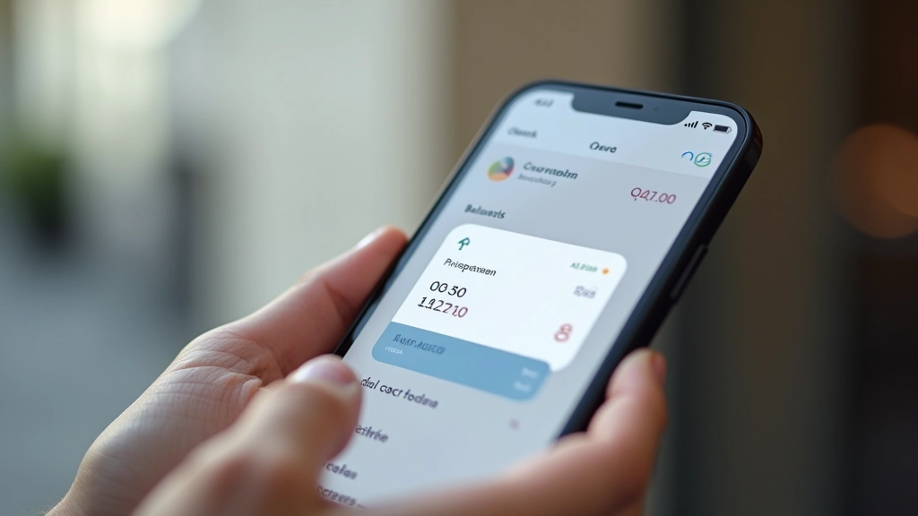 Mobilní bankovní aplikace na displeji smartphonu