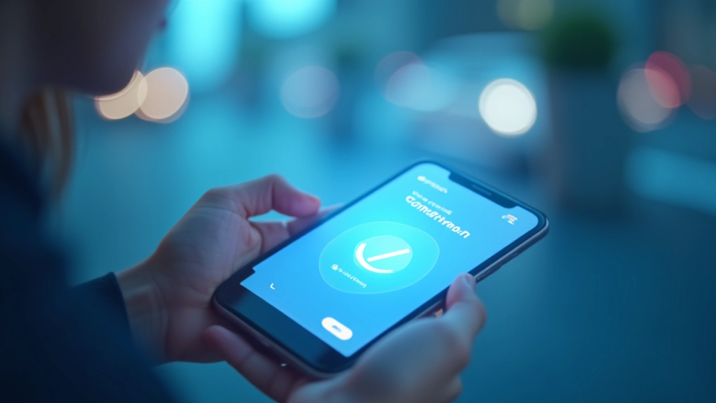 Ukazatel okamžitých plateb v mobilní aplikaci, animovaný přesun peněz mezi účty, čisté rozhraní