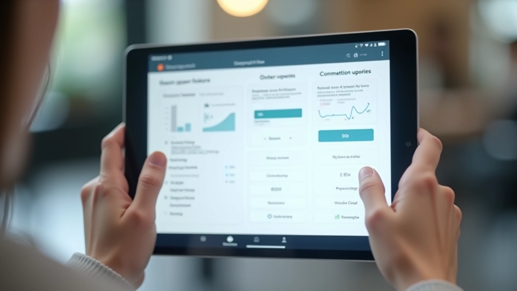 Přehledný diagram porovnávající funkce různých mobilních bank, tabulka s checkmarks a ikonami